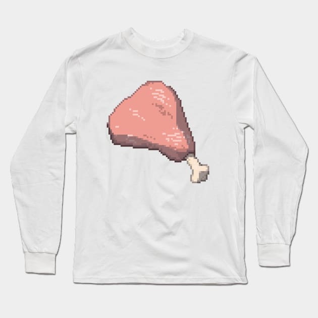 Raw bird drumstick botw Long Sleeve T-Shirt by toothy.crow